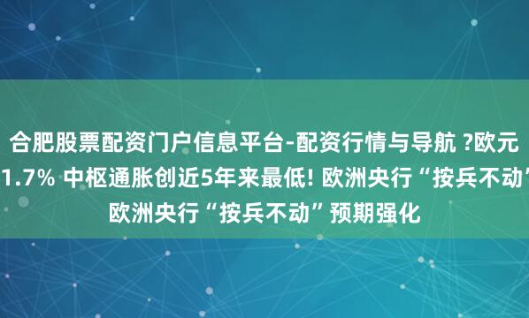 合肥股票配资门户信息平台-配资行情与导航 ?欧元区CPI降至1.7% 中枢通胀创近5年来最低! 欧洲央行“按兵不动”预期强化