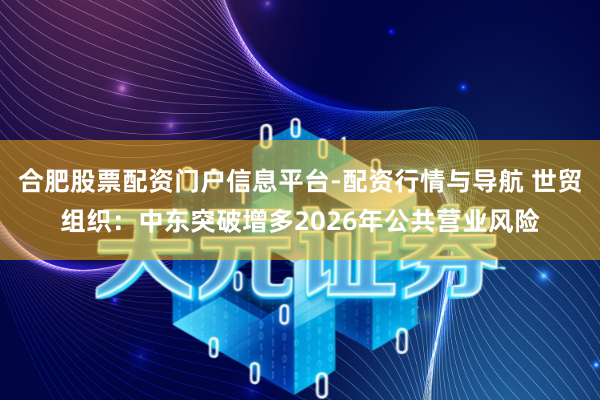 合肥股票配资门户信息平台-配资行情与导航 世贸组织：中东突破增多2026年公共营业风险